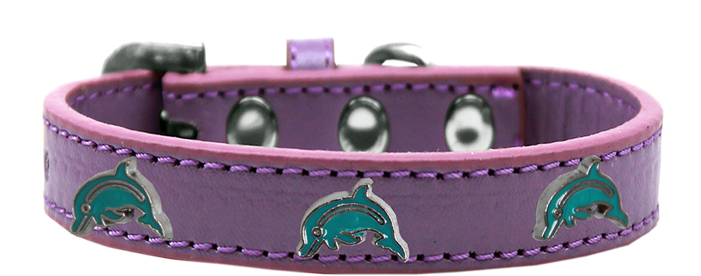 Dolphin Widget Dog Collar Lavender Size 10